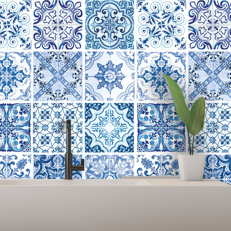 Gaspard 15cm W x 15cm L Vinyl Peel and Stick Mosaic Tile