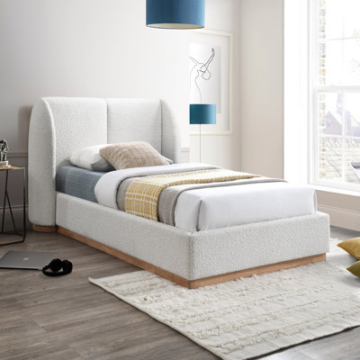 Lit en tissu Earley Boucle