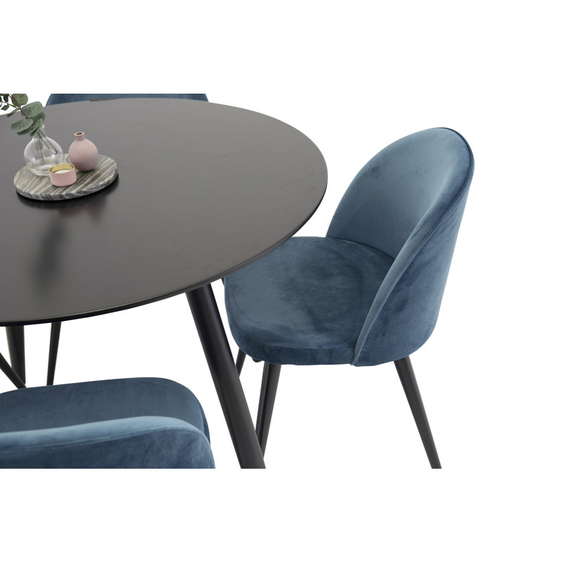 Akeema 4 - Person Dining Set, Blue