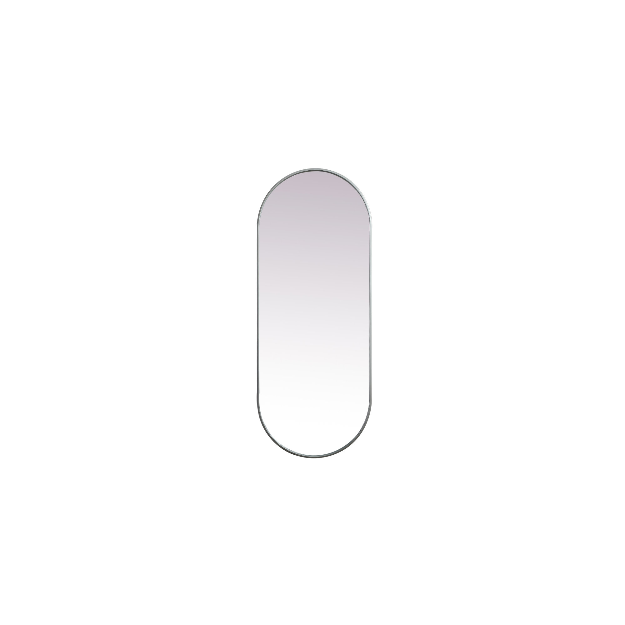 Elington Metal Oval Mirror, 60"  x 24" , Silver