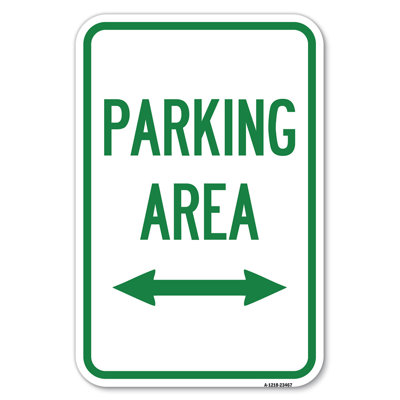 Parking Area With Bidirectional Arrow/23467
