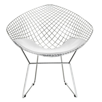 Chaise d'appoint rembourrée en maille Drews