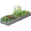 Elevated Outdoor Raised Garden Bed, Large Planter Box with Tool-Free Assembly