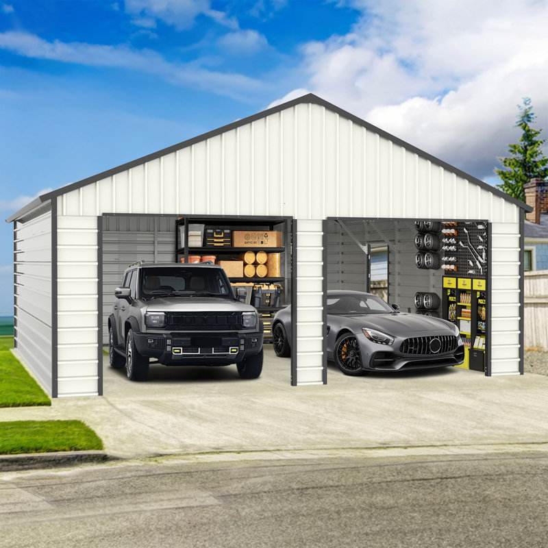 Remise de garage en métal l 23 pi. X P 22 pi., H 13 pi x l 23 pi x P 22 pi