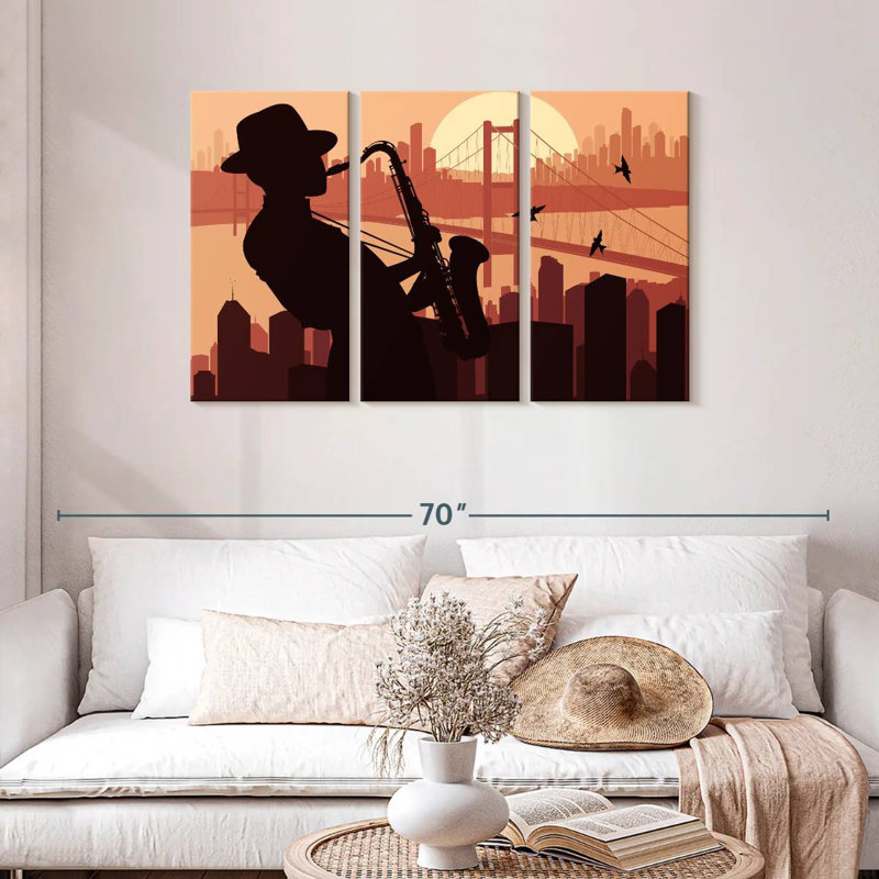 Abarca Sax Player Silhouette, 28" H x 45" W