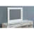Glam Style 1pc Vanity w/ Stool Set Tempered Glass Top Central Mirror Storage Drawers Padded Stool Luminous White Finish Bedroom Furniture-1467513863