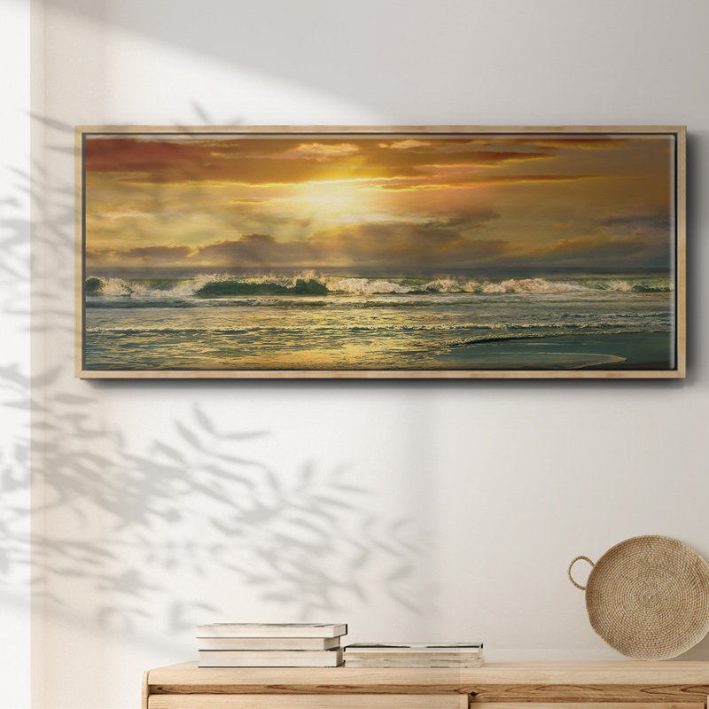 " Close To Malibu ", 8" H x 20" W x 1.5" D, Natural