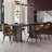 20.5"W Modern Upholstered Faux Leather Dinning Chair With Curved Wooden Backrest-1554952506
