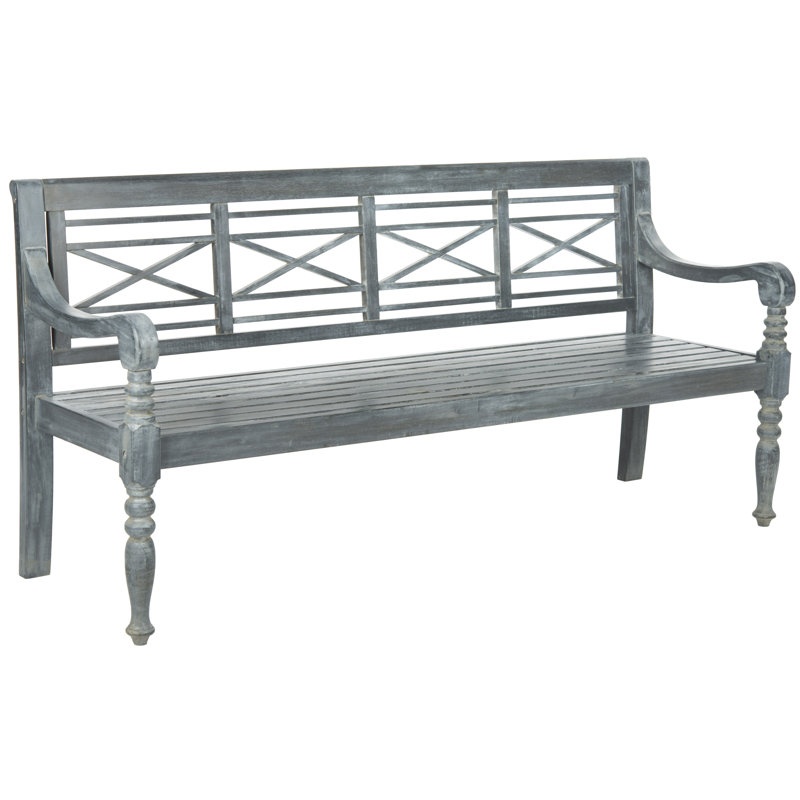 Banc de jardin en bois Paull, Gris cendré