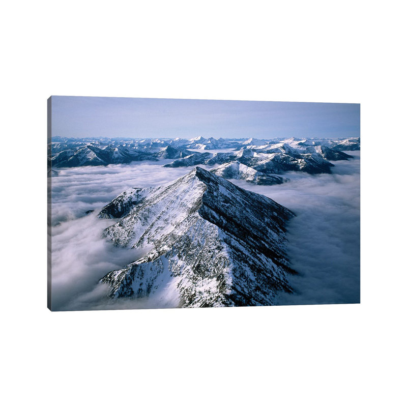 An Aerial View Of Montana's Rocky Mountain Front 1 Piece Wall Art on Canvas, 20.32 cm H x 30.48 cm W, Canvas