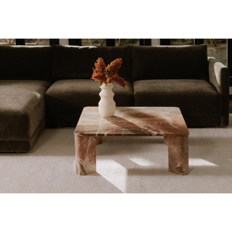 Adile Marble Coffee Table, Black