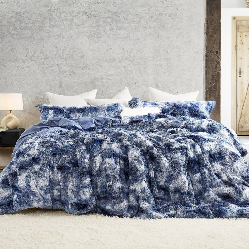 Coma Inducer Are You Kidding Periwinkle Thunderstorm Oversized Comforter Set, King Comforter + 2 King  Shams