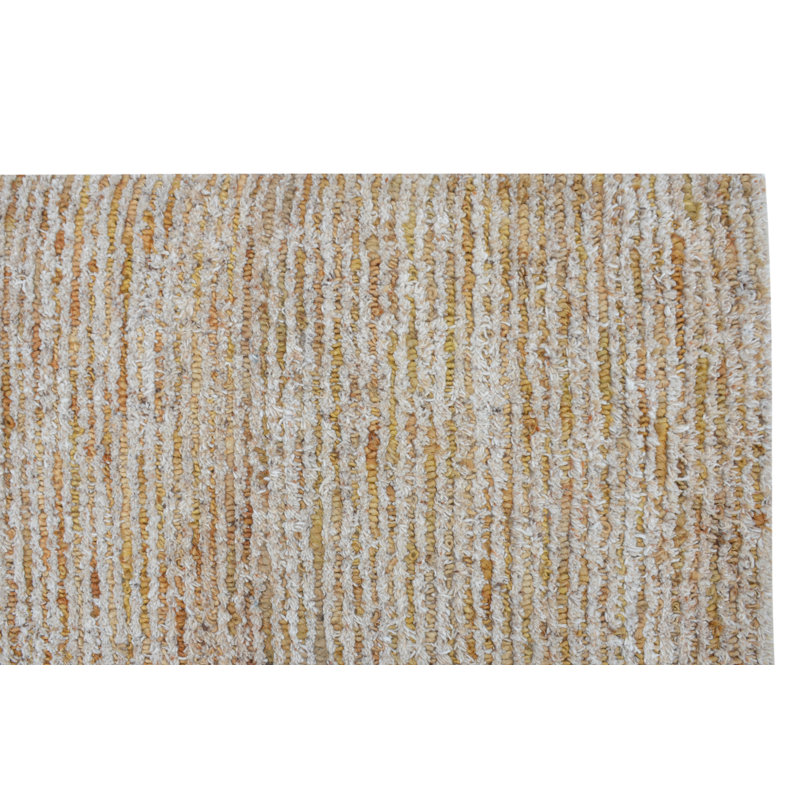Tapis ivoire tissé à la main Tsamis, Rectangulaire 9 pi x 13 pi, Ivoire / Naturel