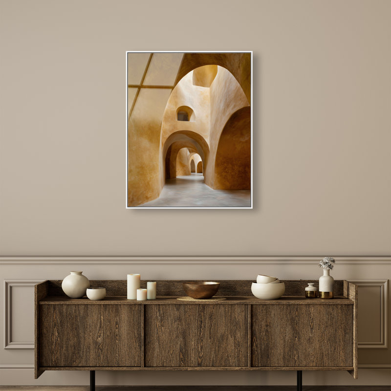 Honeyed Vaults II Print, 21"H x 17"W, White Floater Frame