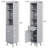 Modern Tall Storage Cabinet with Adjustable Shelves and Drawer-1973526845
