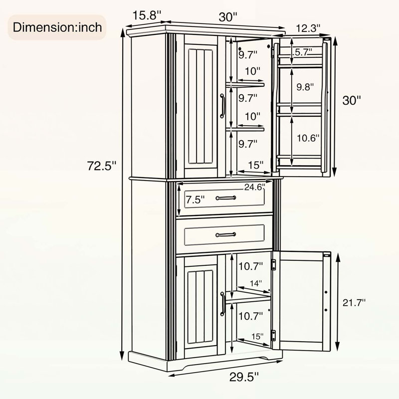 Versatile Storage Cabinet with Adjustable Shelves and Drawers,Ideal for Organized Living in Multiple Rooms, Black