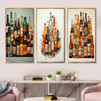 Collage de bouteilles de bière