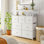 Commode pour chambre à coucher avec 7 tiroirs, commodes mauves et commodes, commode pour rangement de vêtements