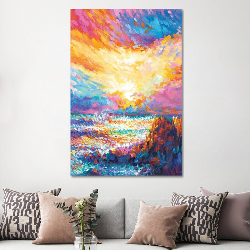 Poetry At Sunset by Leon Devenice - Painting on Canvas, 152.4cm H x 101.6cm W x 3.81cm D, Wrapped Canvas