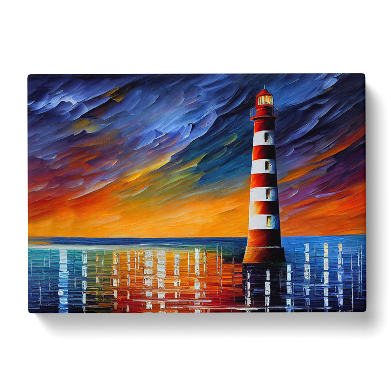 Colourful Lighthouse Vol.2 - Wrapped Canvas, 50cm H x 76cm W x 3cm D