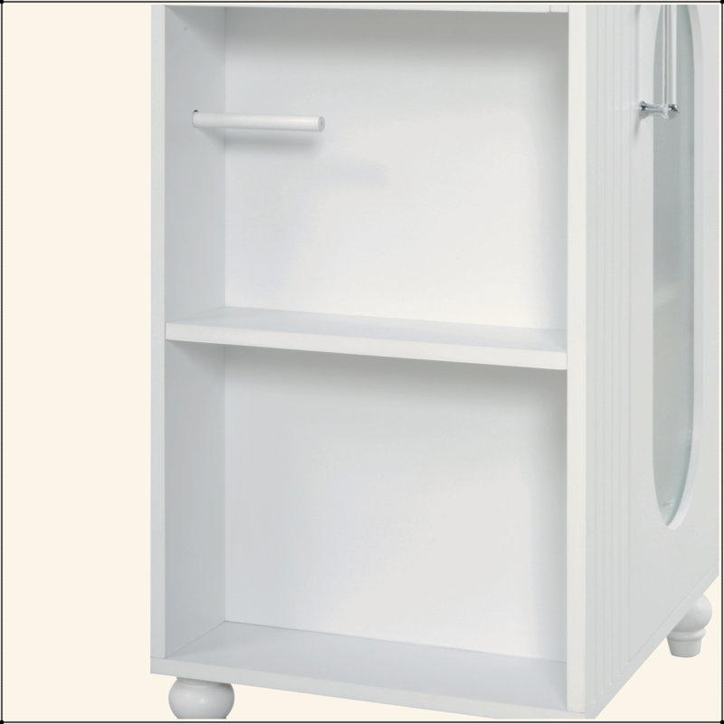 Meuble-lavabo de 20 po avec lavabo, meuble-lavabo avec tablette à deux niveaux, tablette réglable, bois massif et panneau de fibres à densité moyenne