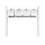 Boîte aux lettres Balmoral à fixation quadruple / avec embouts sphériques et médaillon de porte personnalisé (4 boîtes aux lettres, support à fixation quadruple, 4 médaillons)-108111891-108305969