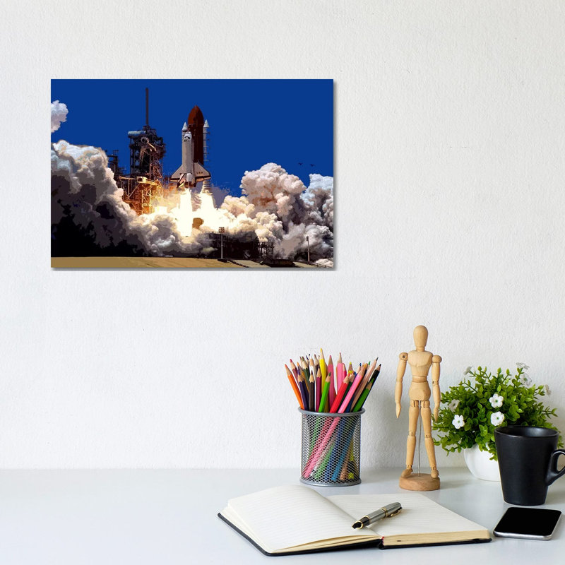 Into Outer Space by Unknown Artist - Wrapped Canvas Print, 20.32 cm H x 30.48 cm W