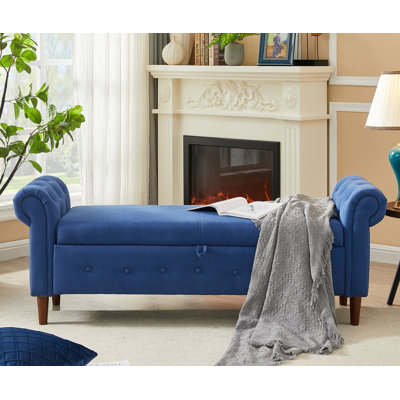 Repose-pieds de rangement rectangulaire 63 po Jamii-Leigh