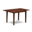 L'ensemble 5 pièces de table et chaises de cuisine comprend une table de salle à manger rectangulaire à feuilles de papillon et 4 chaises Parson en tissu de lin brun, acajou-109972820