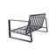 Aluminium avec revêtement gris et table basse Jm 9017. Coussins fonctionnels modernes. Décoration intérieure