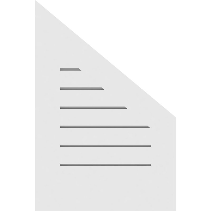 Demi-sommet en haut à gauche avec cadre standard et fonctionnel en PVC avec évent 4/12, H 30 po x l 26 po x P 1 po