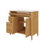 Meuble-lavabo en bois 36 po avec lavabo 36 po, tiroir coulissant, 3 tiroirs, 2 portes à fermeture en douceur