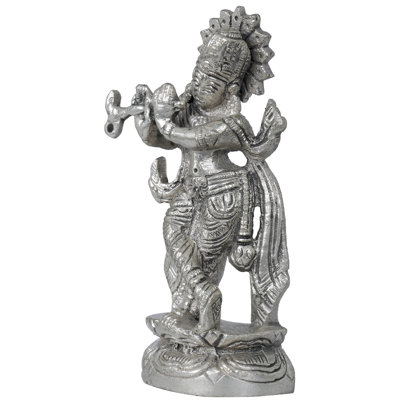 Figurine lord Krishna en laiton