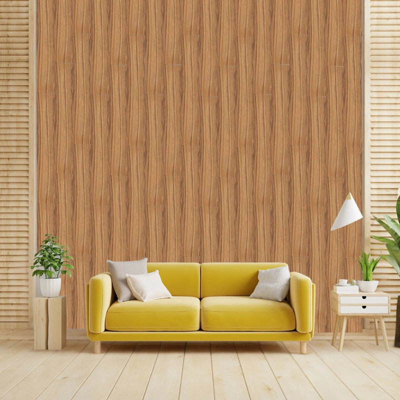 16,7 x 100 cm Wall Paneling in Grey, Oak Faux