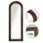 71"H Farmhouse Arch Solid Wood Wall Mirror Distressed Full Length Mirror Ornate Traditonal Leaning Mirror for Living Room Bedroom Entryway-1250858856-1333719616