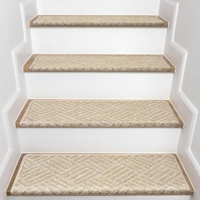 Tapis d'escalier antidérapant Bullnose (ensemble de 4)
