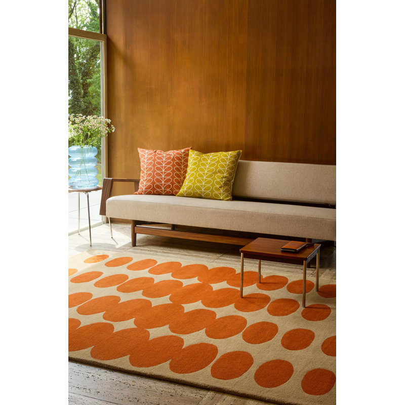 Hand Tufted Wool Geometric Area Rug, Rectangle 5'3" x 7'6"
