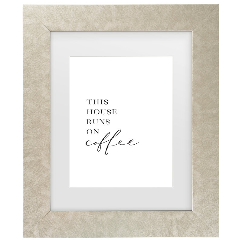 Rosana Laiz Blursbyai This House Runs On Coffee Matted, art encadré, H 19,5 po x l 23,5 po