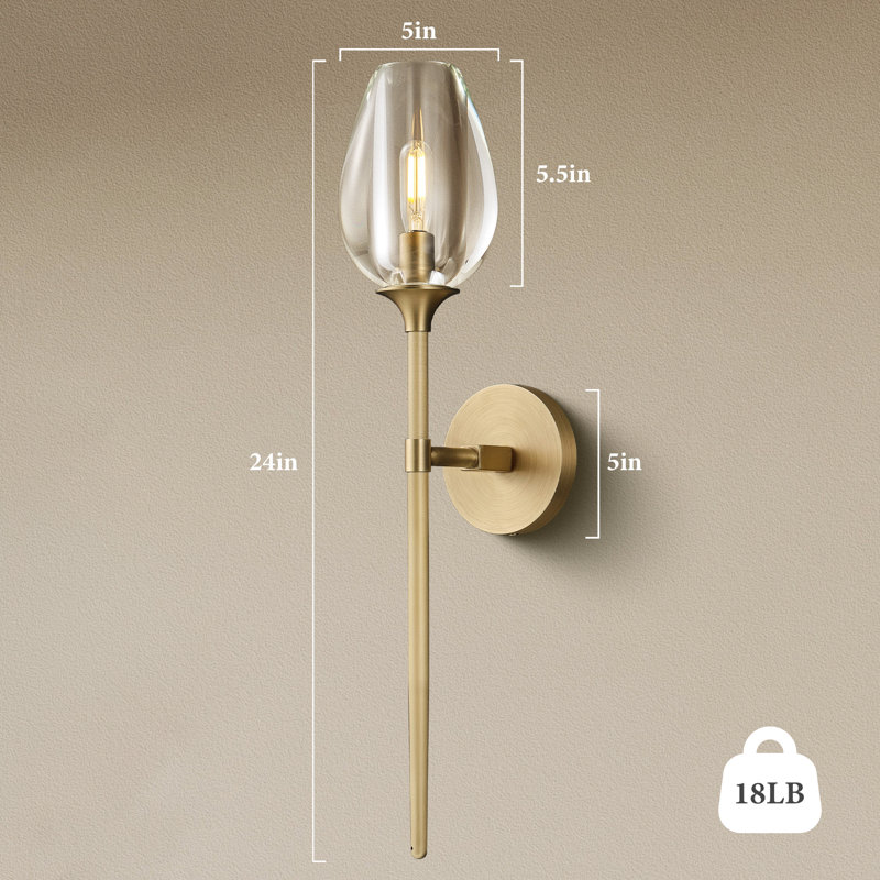 Crystal Wall Sconce, Bathroom Lighting Fixtures Wall Lamp Over Mirror, Bronze