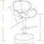Marana - Tabouret de bar pivotant en bois cintré - Gris clair-206871402