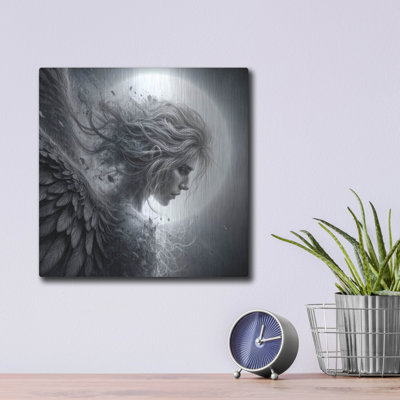  'Moon Angel 4' by Rey Klimt Metal Wall Art, 12" x 12"