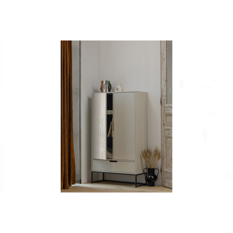 Silas Pine 2 - Door Rectangle Accent Cabinet