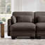 Canapé d'angle modulaire capitonné avec poufs amovibles