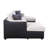 Nibal Beige and Black Upholstered Sectional