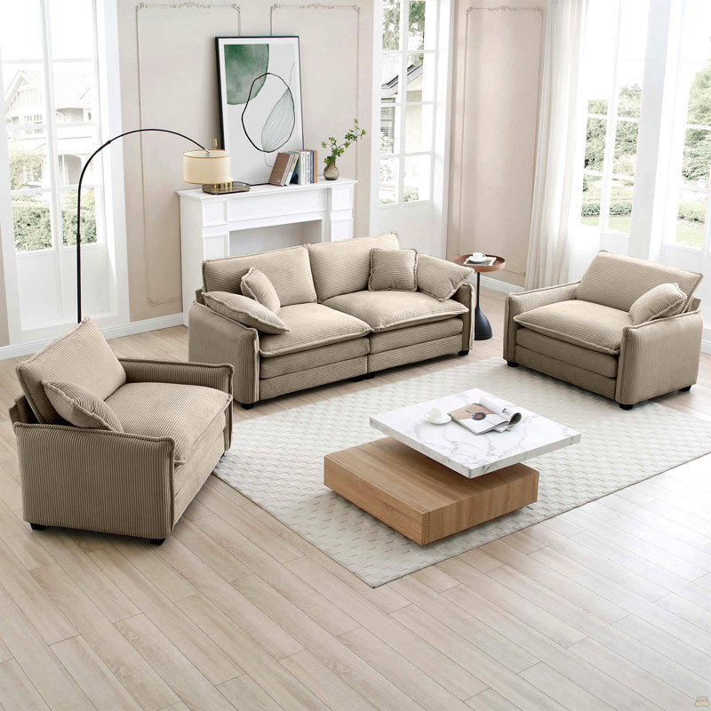Ensemble de canapé luxueux et sophistiqué, Tanné