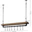 Metal/Wood Rectangle Hanging Pot Rack-313815501