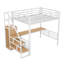 Lit mezzanine en métal avec bureau