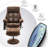 Recliner with Ottoman, Reclining Chair with Massage, Chenille Fabric Swivel Recliner Chairs-1450713733