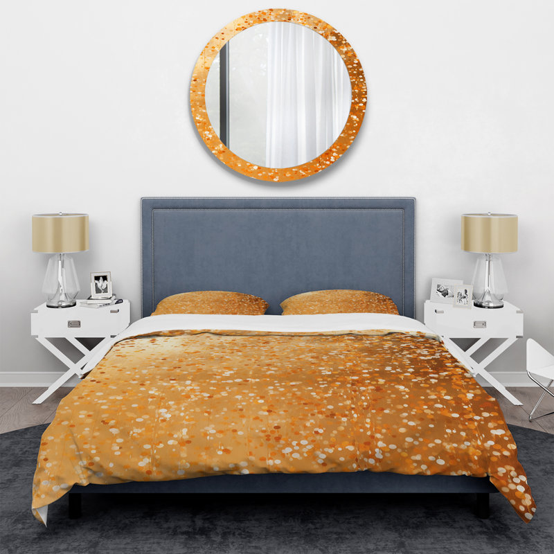 Ensemble de housse de couette Golden Dot Sunset Reverie II - Abstract Collages