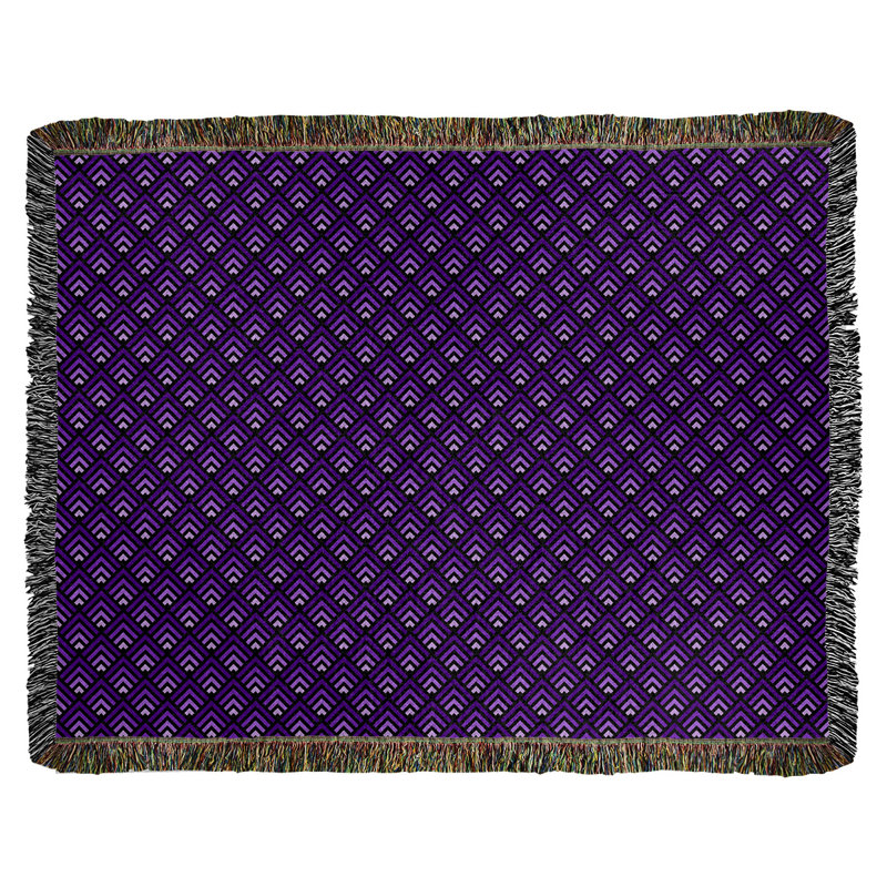 Couverture en coton tissé Katelyn Elizabeth, L 37 po x L 52 po, Mauve clair